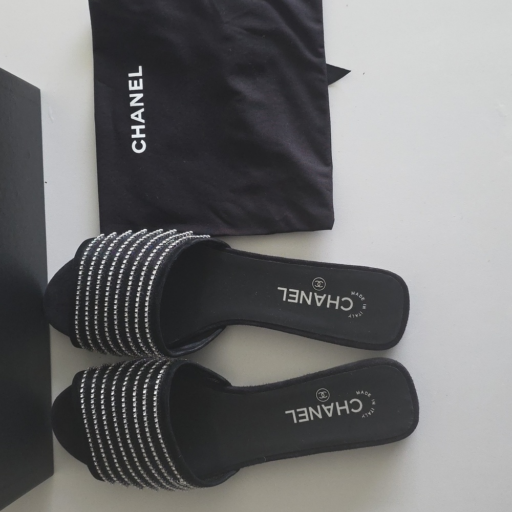 Chanel Mesh Slides